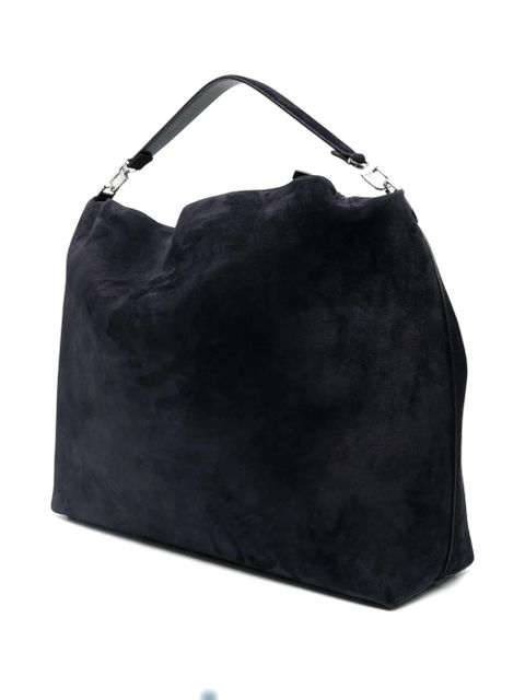 TOTEME bevel suede shoulder bag - Blue