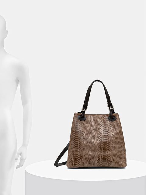 Answear.LAB torebka skórzana kolor brązowy