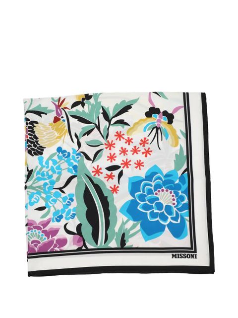 Missoni floral-print scarf - White - zdjęcie produktu nr 1