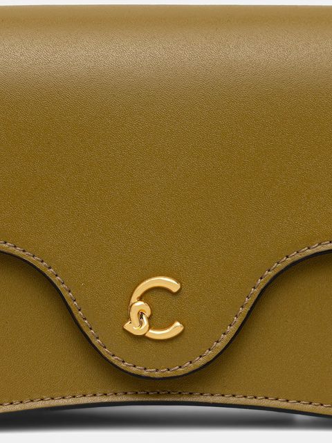 Coccinelle torebka skórzana kolor zielony E5.SSK.27.01.01