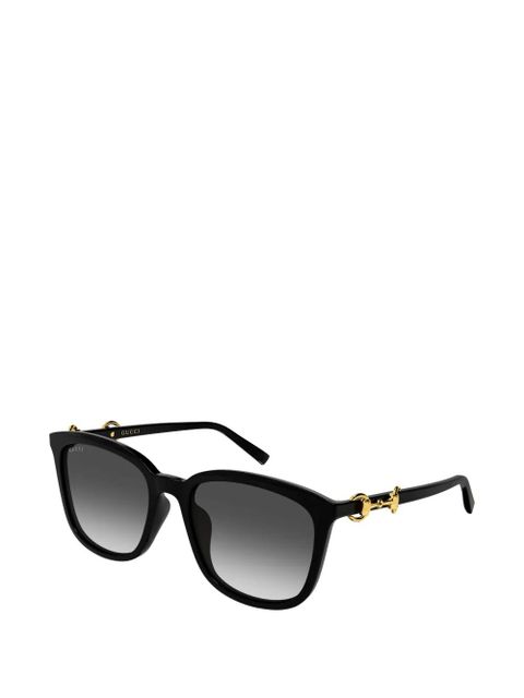 Gucci Eyewear horsebit-detail sunglasses - Black - zdjęcie produktu nr 2
