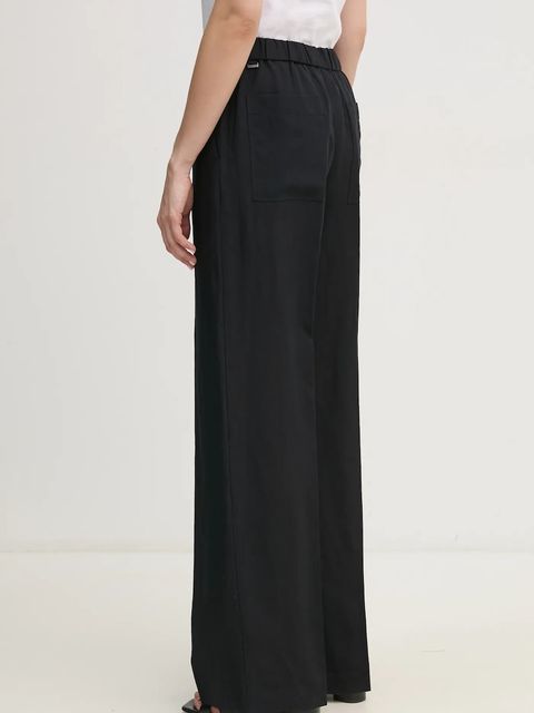 Calvin Klein spodnie z domieszką lnu