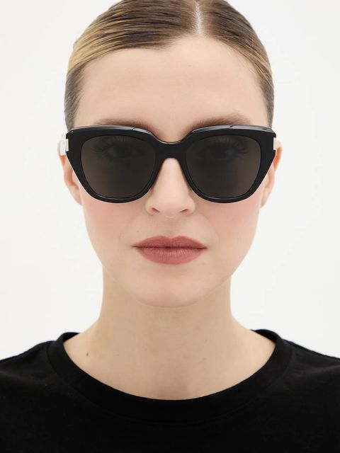 Saint Laurent okulary przeciwsłoneczne damskie kolor czarny SL 827