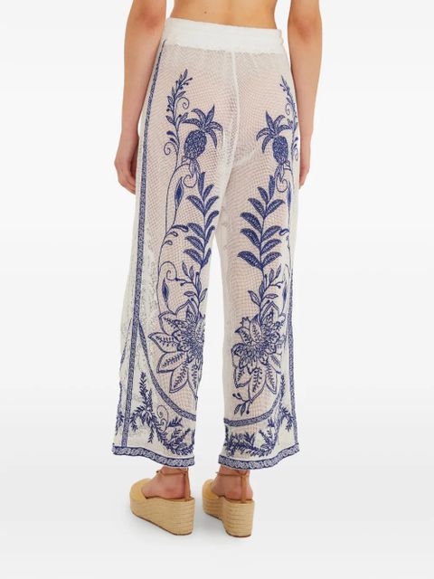 FARM Rio embroidery trousers - White