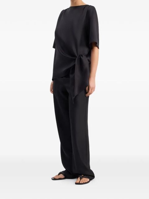 LouLou de Saison Mano asymmetric knot top - Black