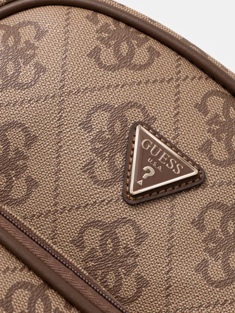 Guess plecak BERTA damski kolor beżowy duży wzorzysty TWO868 89900