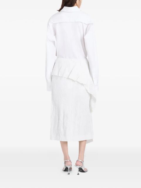 Proenza Schouler Hansly ruffled midi skirt - White