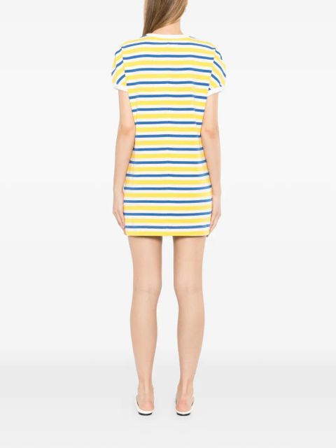 MM6 Maison Margiela striped short-sleeve dress - Yellow