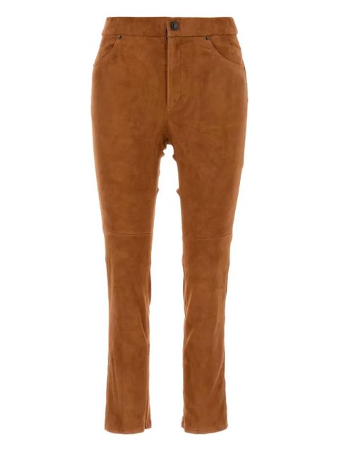 ISABEL MARANT suede back-pockets trousers - Brown - zdjęcie produktu nr 1