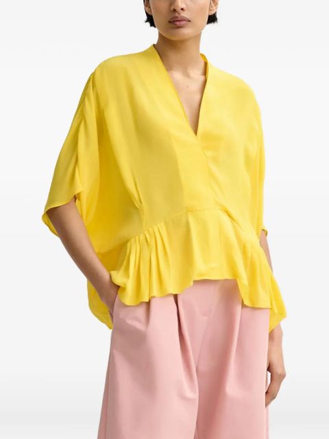 Essentiel Antwerp ruffled-detail shirt - Yellow
