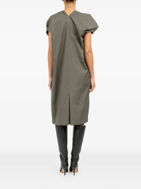 MM6 Maison Margiela draped cotton dress - Neutrals