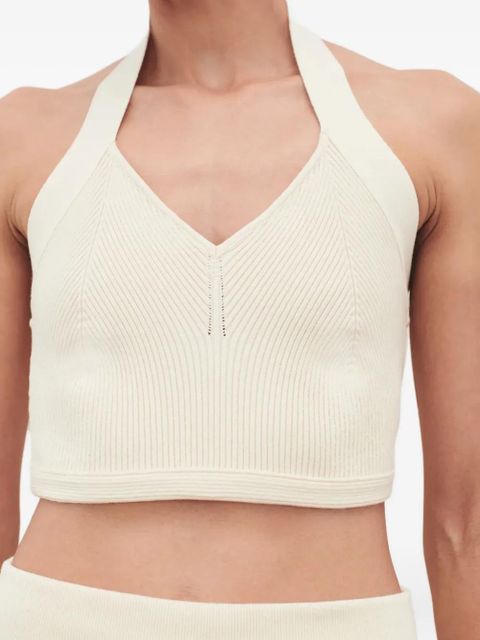 WARDROBE.NYC ribbed halterneck top - Neutrals