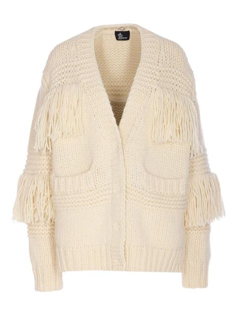 Moncler Grenoble fringes cardigan - Neutrals - zdjęcie produktu nr 1