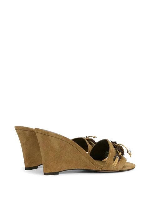 ISABEL MARANT Anee decorated-strap suede sandals - Neutrals