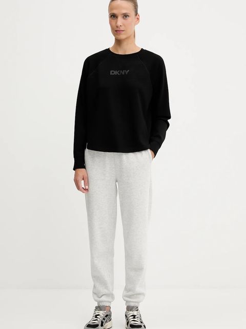 Dkny bluza damska kolor czarny z nadrukiem DP5T9976 - zdjęcie produktu nr 2