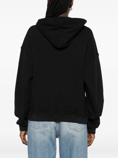 Aya Muse button-fastening hoodie - Black