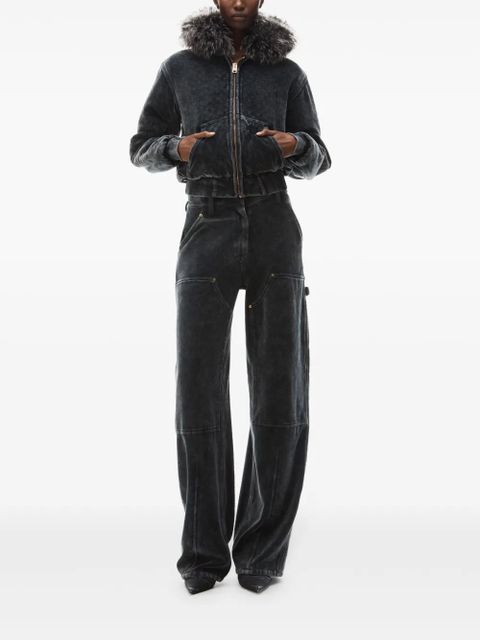 Alexander Wang velour high-waisted trousers - Black