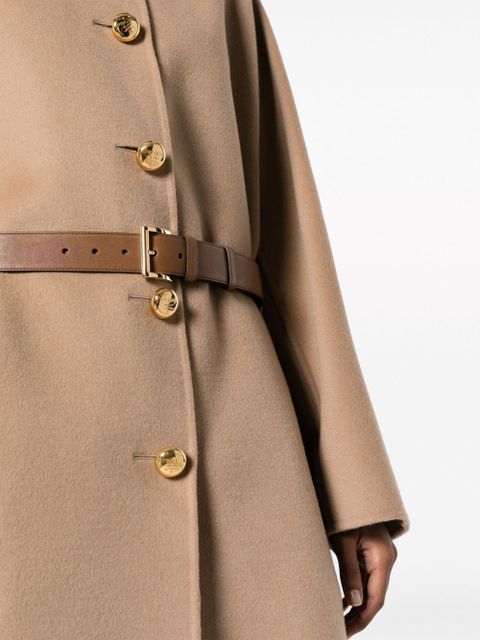 Prada single-breasted belted coat - Neutrals