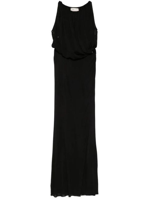 Blumarine draped-detail maxi dress - Black - zdjęcie produktu nr 1