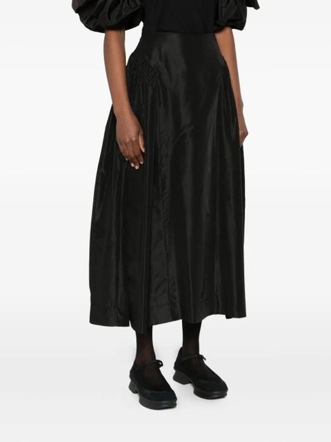 Simone Rocha pleated-details midi skirt - Black - zdjęcie produktu nr 2