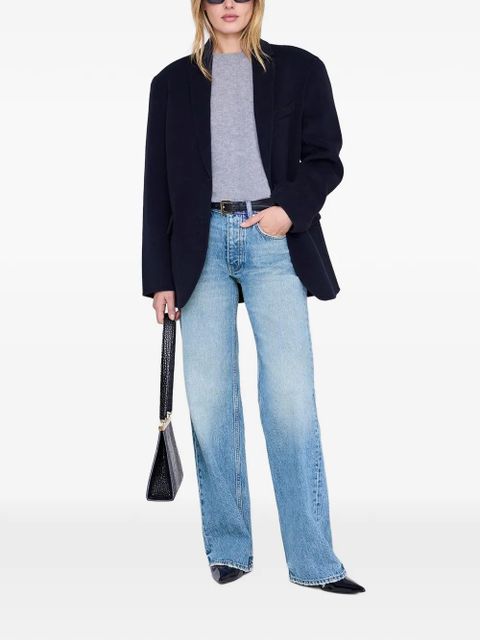 ANINE BING Quinn buttoned blazer - Blue - zdjęcie produktu nr 2