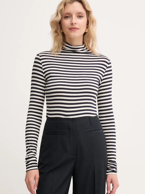 Marella longsleeve Emme by Marella kolor granatowy z golfem 2525946031200 - zdjęcie produktu nr 1