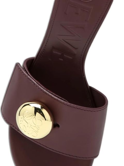 LOEWE 45mm pebble-embellished leather sandals - Red