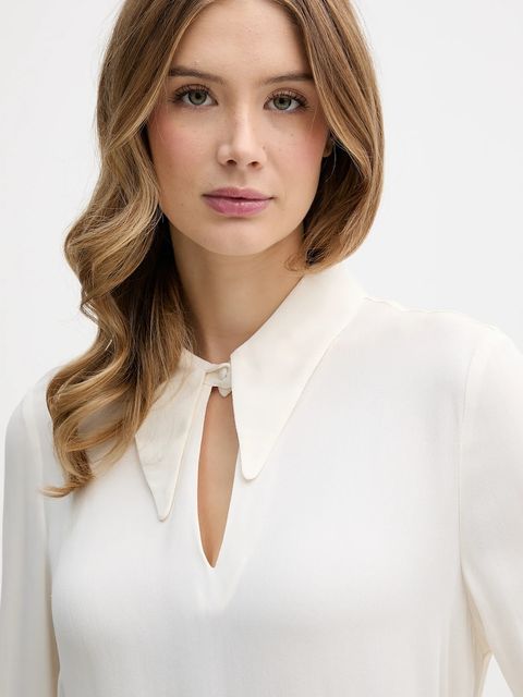 Pedro del Hierro bluzka damska kolor beżowy gładka 6632027