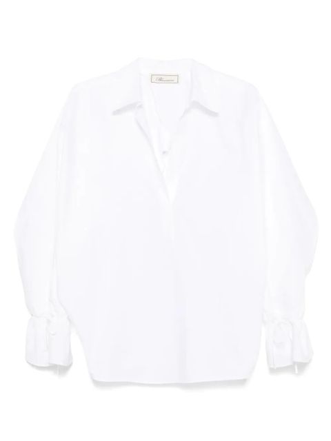 Blumarine polo-collar poplin shirt - White - zdjęcie produktu nr 1
