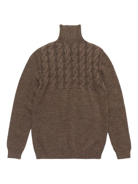 Maison Margiela cable-knit turtleneck jumper - Brown - zdjęcie produktu nr 1