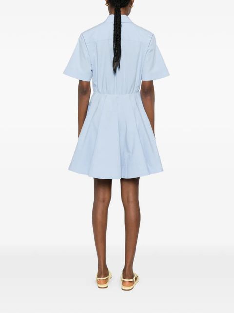 Maje pleated short-sleeve dress - Blue