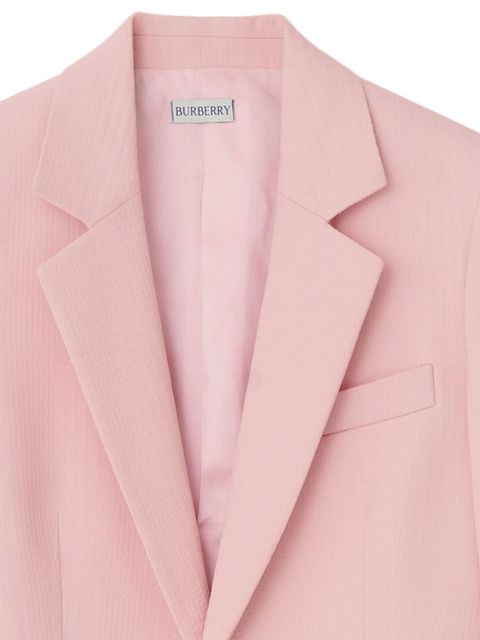 Burberry single-breasted wool blazer - Pink