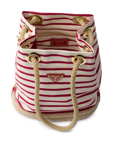 Prada small Mariner bucket bag - Neutrals