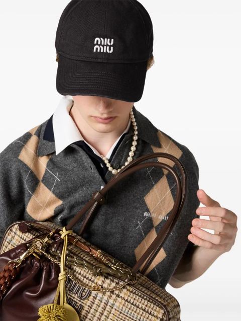 Miu Miu denim baseball cap - Black