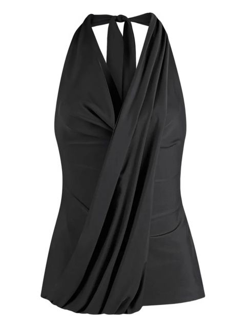Manière De Voir draped halterneck top - Black - zdjęcie produktu nr 1