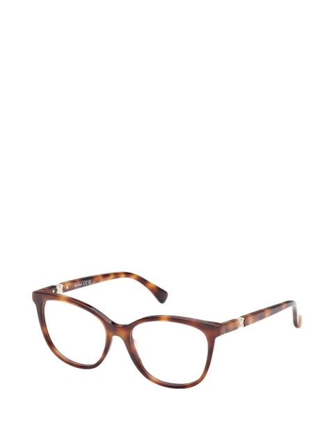 Max Mara Eyewear rectangle-frame glasses - Brown - zdjęcie produktu nr 2