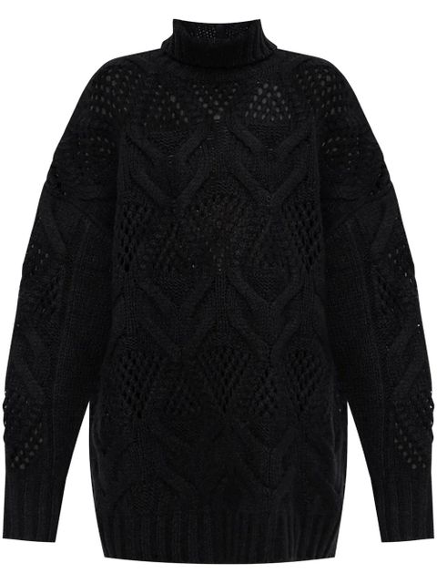 Sportmax diamond-knit maxi jumper - Black - zdjęcie produktu nr 1