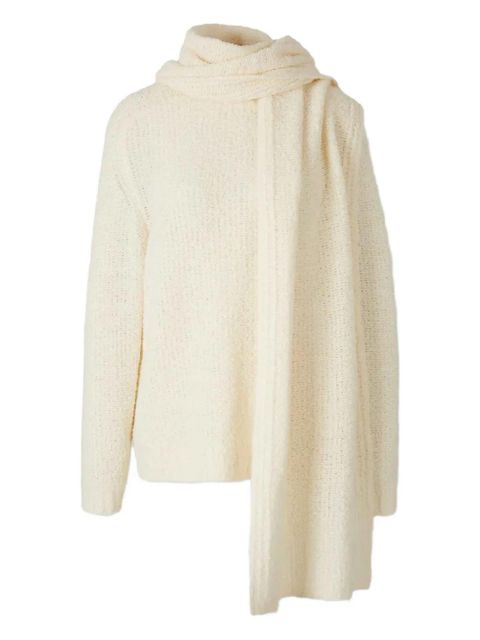 STAUD scarf-detail sweater - Neutrals - zdjęcie produktu nr 1