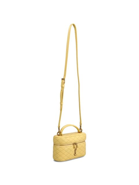 Saint Laurent Gaby quilted top-handle vanity bag - Yellow