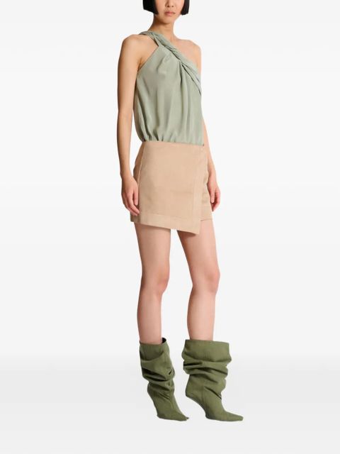 Balmain suede mini skirt - Neutrals