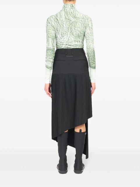 MM6 Maison Margiela asymmetric fluid gabardine maxi skirt - Black