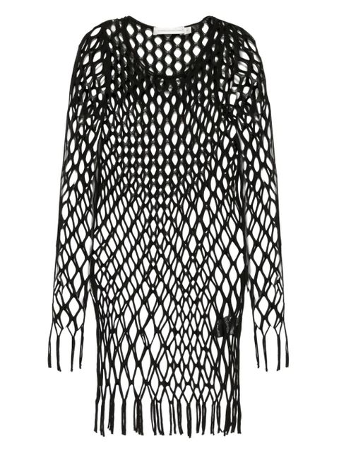 Christopher Esber knitted mesh mini dress - Black - zdjęcie produktu nr 1