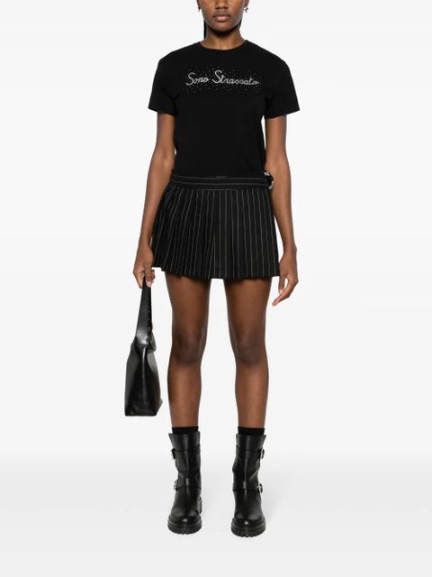 MC2 Saint Barth crystal-embellished cotton T-shirt - Black - zdjęcie produktu nr 2