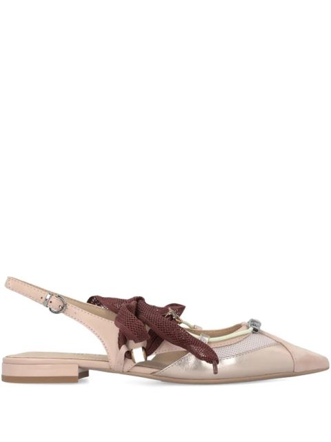 PINKO ribbon-tie ballet flats - Neutrals - zdjęcie produktu nr 1