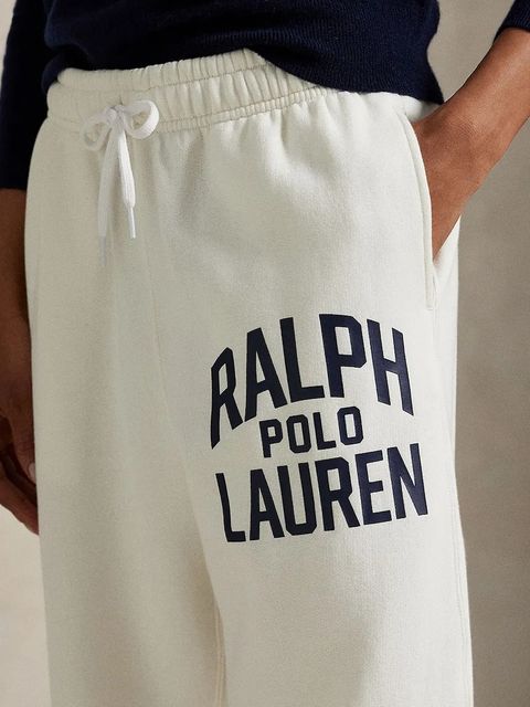 Polo Ralph Lauren spodnie dresowe damskie kolor biały z nadrukiem 211971758