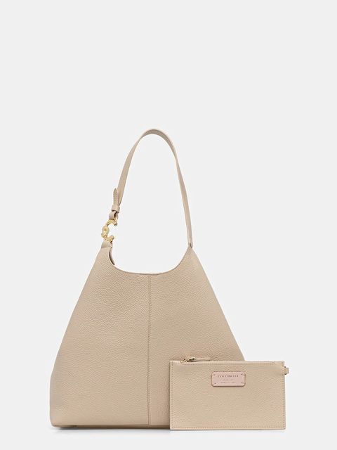 Coccinelle torebka skórzana kolor beżowy E1 SHA 11 01 01 - zdjęcie produktu nr 1