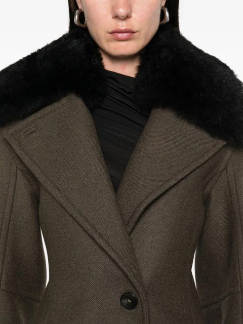 Blumarine single-breasted coat - Green