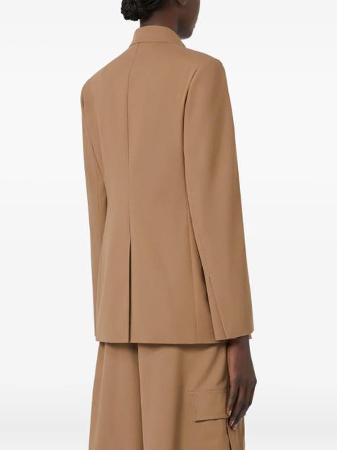 Max Mara stand-collar single-button jacket - Brown