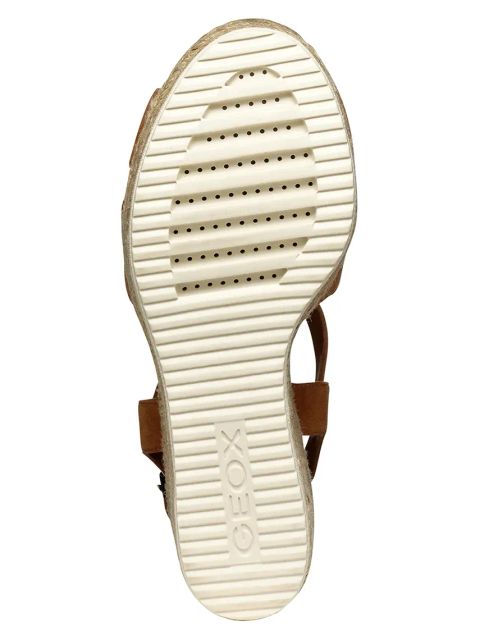 Geox espadryle zamszowe D PONZA kolor brązowy na koturnie D35GVC 00021 C6001
