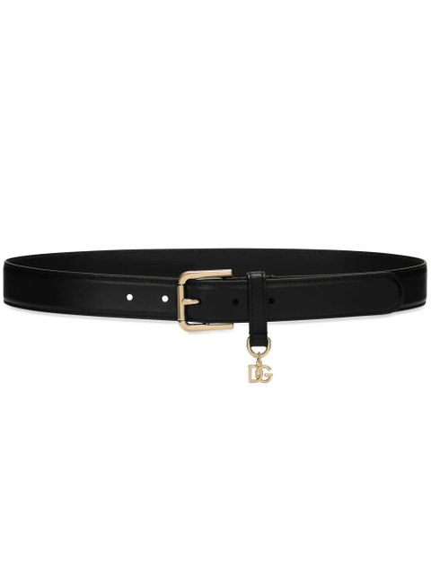 Dolce & Gabbana DG-charm leather belt - Black - zdjęcie produktu nr 1